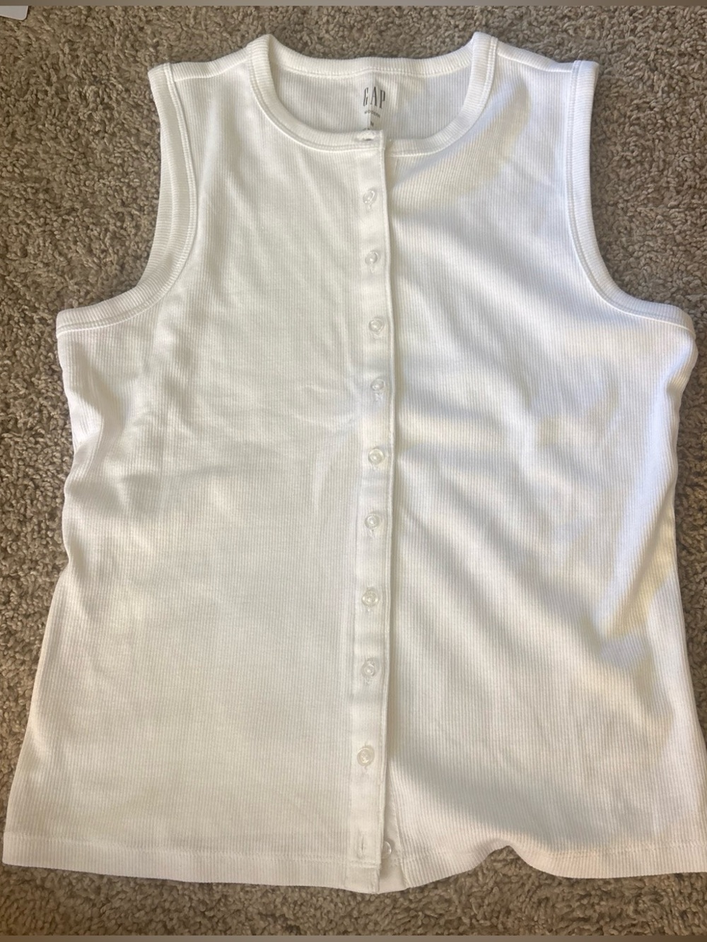 Gap white ribbed vest